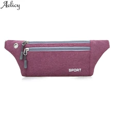 Aelicy, женская, мужская, парусиновая, многофункциональная, Спортивная, для бега, поясная сумка, сумка на плечо, женская, модная, Спортивная, с карманами, поясная сумка