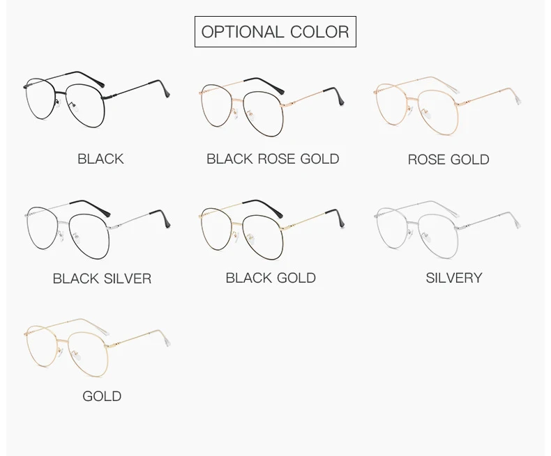 VCKA, металлическая оправа, очки, анти-синие, компьютерные очки, защита, плоское зеркало, для взрослых, близорукость, очки, оправа для очков для женщин и мужчин
