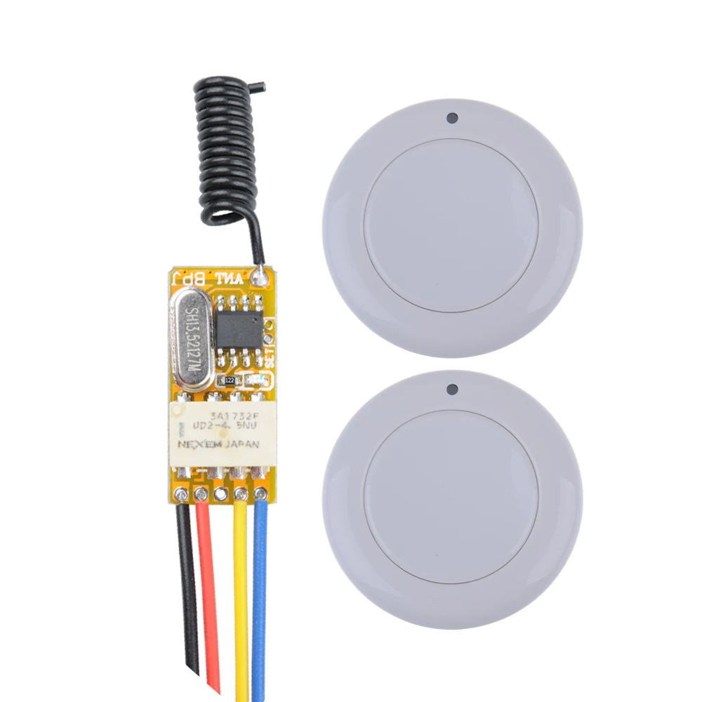

RF 1CH mini Remote Control Switch DC3.7V 9V 12V 24V Universal Relay Transmitter 433mhz receiver Module home office