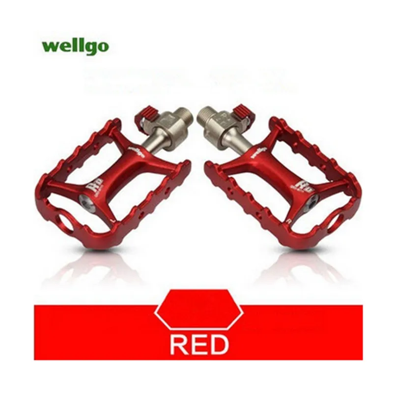 Wellgo оригинальные M111 быстросъемные не быстросъемные велосипедные педали для шоссейного велосипеда сверхлегкие педали MTB велосипедные педали с подшипником - Цвет: red