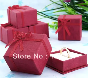 

12Pcs/Lot Red Square Jewellery Earrings Ring Gift Box 40x40mm CHIC