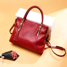 Стиль Женская сумка натуральная кожа женская сумка на плечо женская сумка большая емкость Сумки для покупок