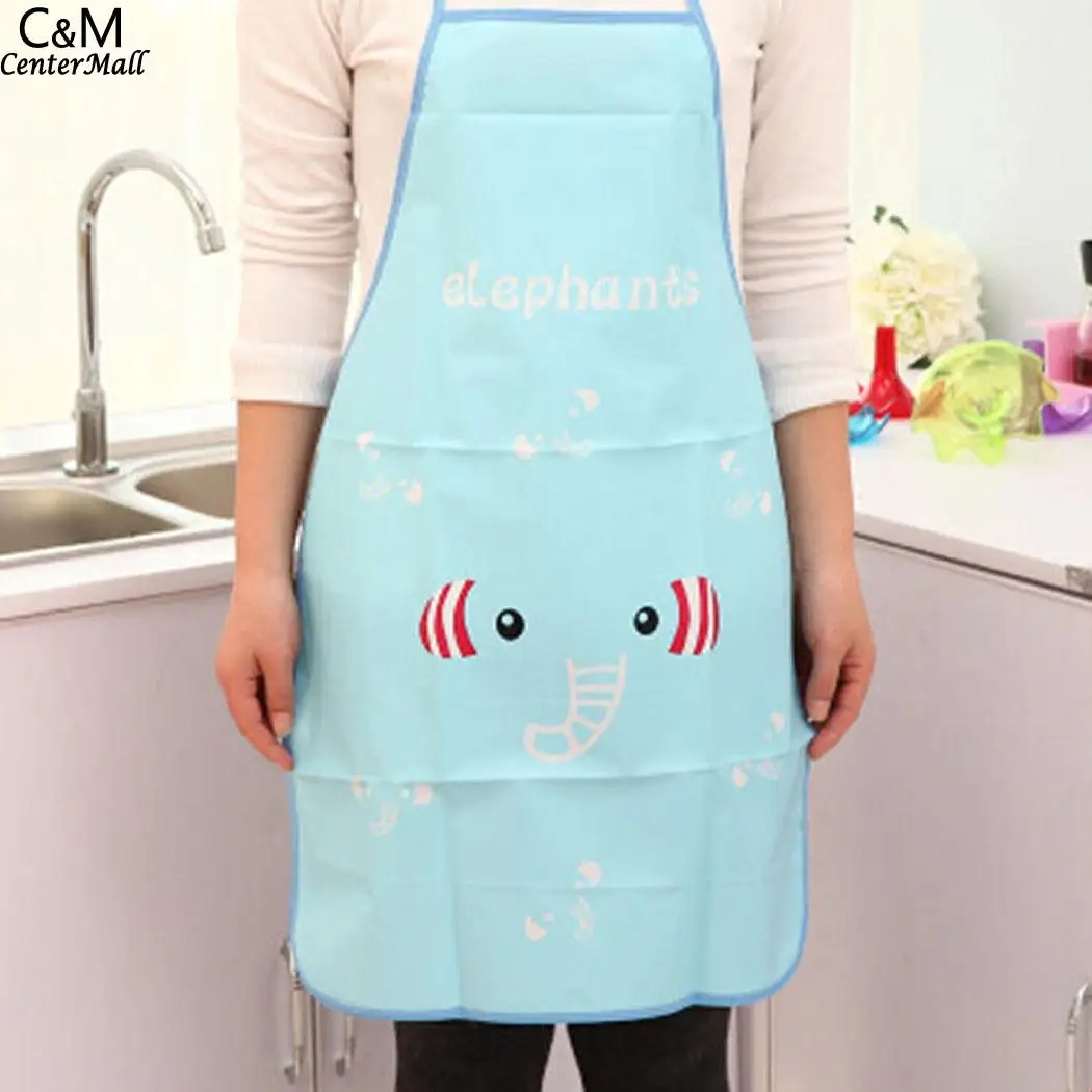 Adjustable Oil Proof Waterproof Sleeveless Half Pron Man Woman Cartoon Cute Rabbit Pattern Cleaning Kitchen Supplies Helpers | Дом и сад