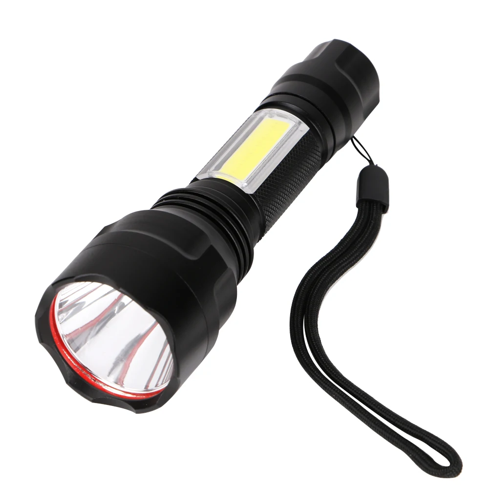 Waterproof 2000 Lumen T6+COB LED Flashlight Lamp Torch Light Lantern 4
