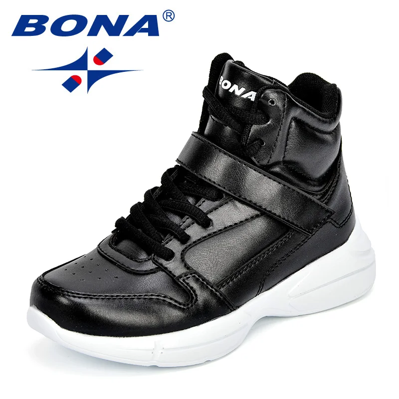 BONA/ модный стиль; детские ботинки с высоким верхом из синтетического материала; зимняя обувь для мальчиков; ботильоны на шнуровке для девочек; светильник; Быстрая