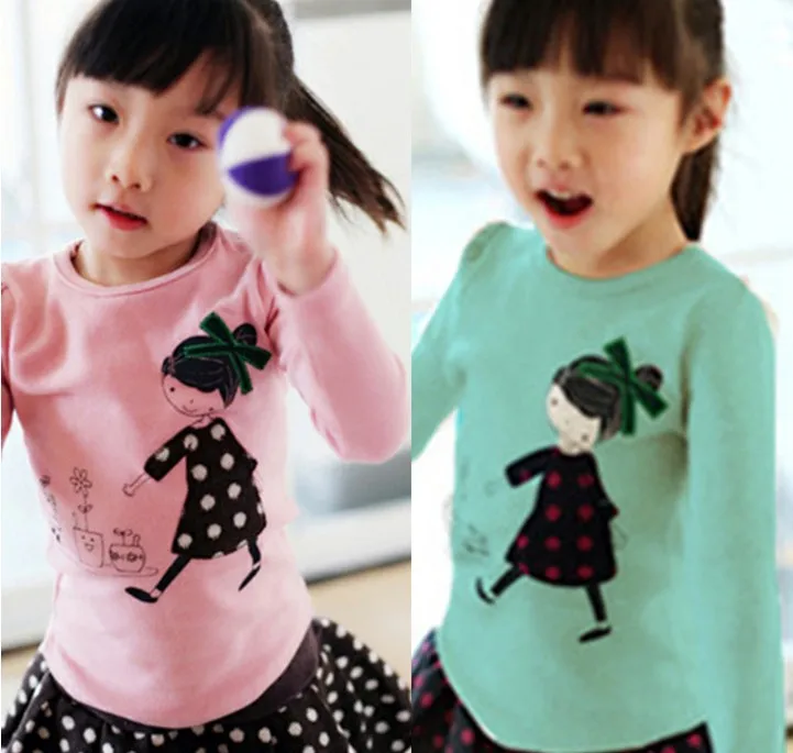 Хлопковая рубашка с длинными рукавами для маленьких девочек топы, одежда Блузка для девочек, Рубашка весенние рубашки для девочек, размер От 3 до 11 лет детская одежда