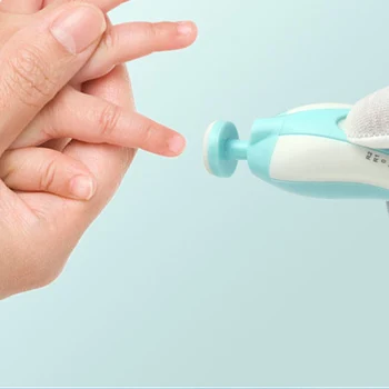 

Baby Nail File Electric Clippers with LED Front Light Newborn Toddler Toes Nail Trimmer Kit HJL2018