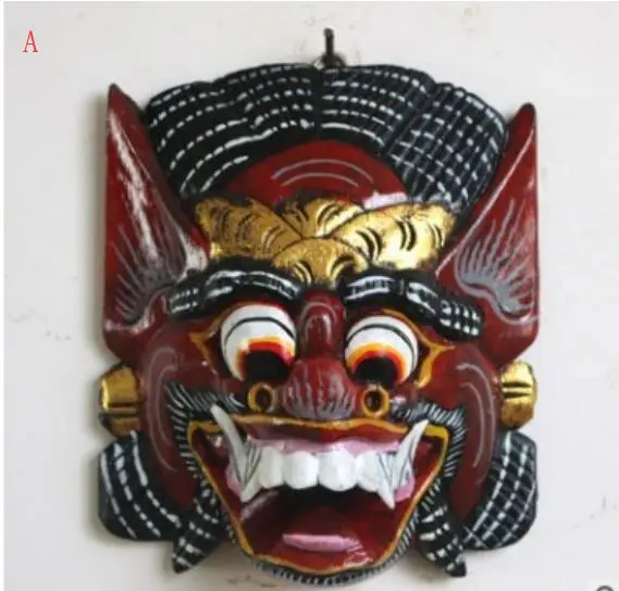 

8.1" Solid wood Creative Mask Wall Bar Restaurant Decoration Wall Wall Decoration