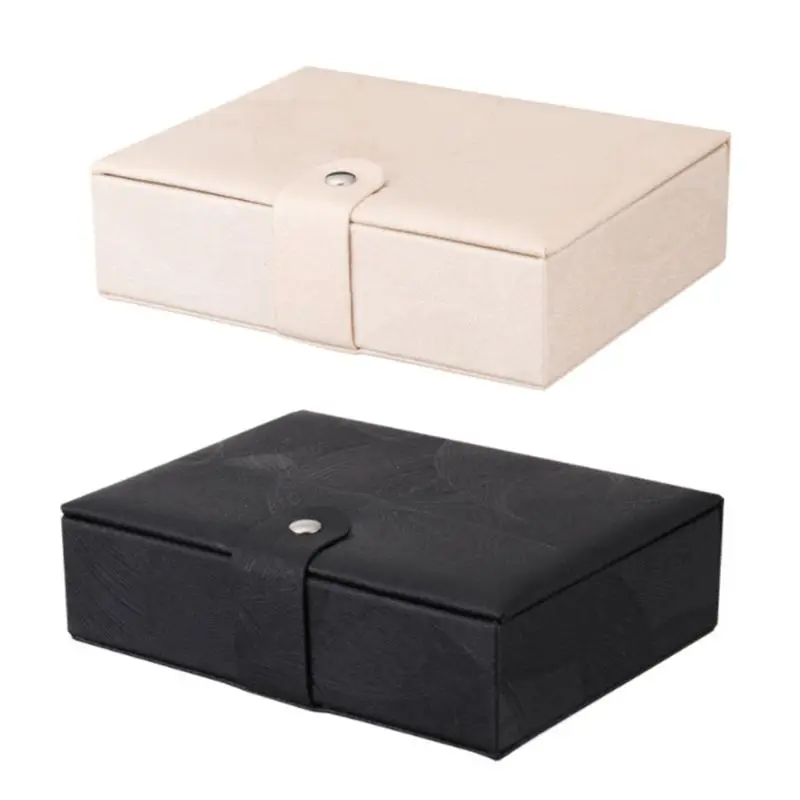 

Jewelry Case Faux Leather High-end Storage Box Portable Large Compartments Organizer Protection Multi-functional Practical Cases