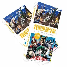 30 шт. открытки+ 30 шт. закладки+ 120 шт. наклейки аниме мой герой училища наклейки Izuku Midoriya катсуки Bakugou карты подарки Горячие