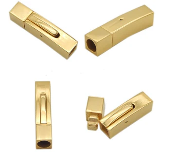 

Stainless Steel Snap Bayonet Clasps Fit 4/5mm Round Leather Cord Gold Color Connectors Clasps Bracelet Jewelry Making F3539