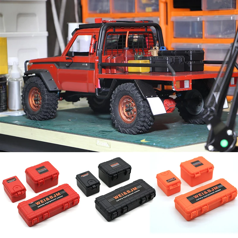 3* декоративный чемодан для TRX4 SCX10 90046 1:10 RC имитация скалолазания автомобиля черный/красный/оранжевый