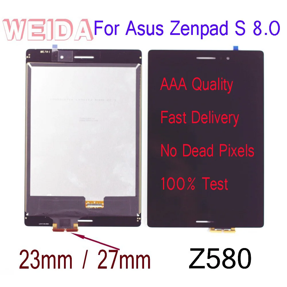 LCD Replacement 8&quot For Asus Zenpad S 8.0 Z580 Z580CA Z580C 27MM P01MA 23MM P01M Display Touch Screen Assembly With Frame | Компьютеры