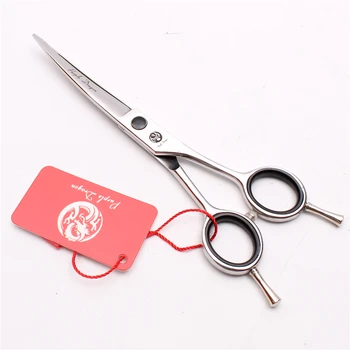 

Z1028 6inch Japan Purple Dragon Human Hair Scissors or Pro Pets Dogs Cats Hair Grooming Curved Cutting Shears Salon Style Tools