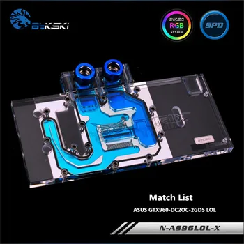 

Bykski Full Coverage GPU Water Block For ASUS GTX960-DC2OC-2GD5 LOL Graphics Card N-AS96LOL-X