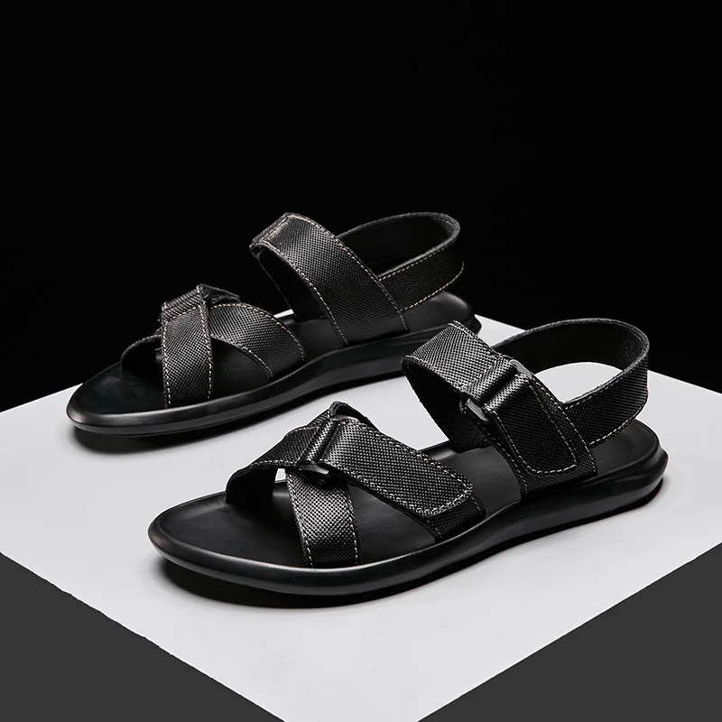 US 6-11 Light Weight Casual Mens' Sandals Summer Man Driving Car Shoes Hook Loop Slides Beach Shoes Nonslip