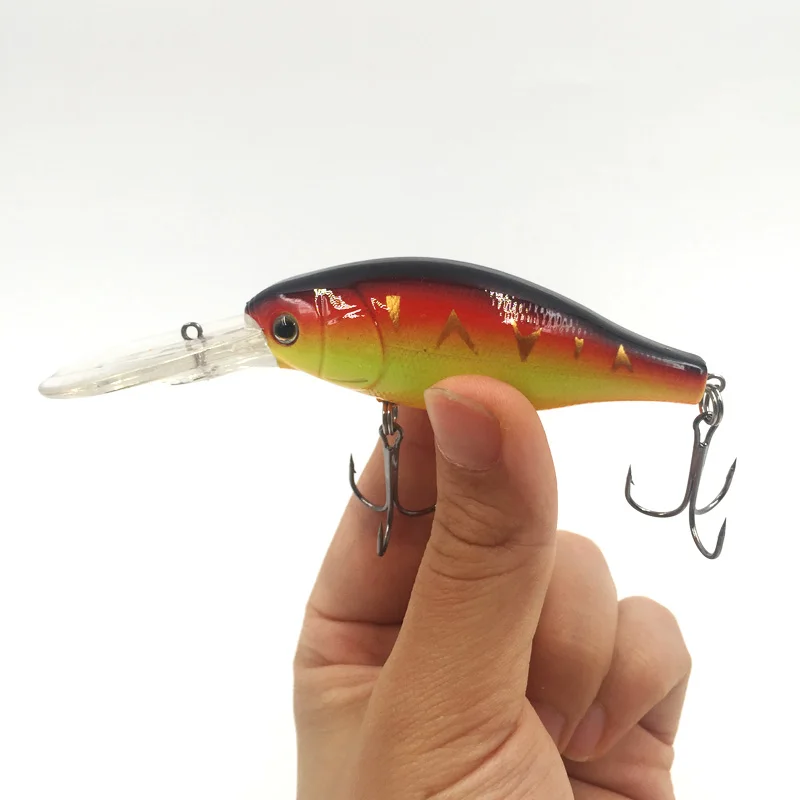 High Lure Crankbait RealSkin Painting Wide Wobble Slow font b Floating b font Jerkbait 2X Strong