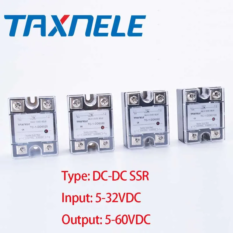 DC-DC SSR твердотельные реле SSR-25DA SSR-10DA SSR-40DA вход 5-32VDC выход 5-60VDC SSR 40A SSR с защитным чехлом SSR DC-DC