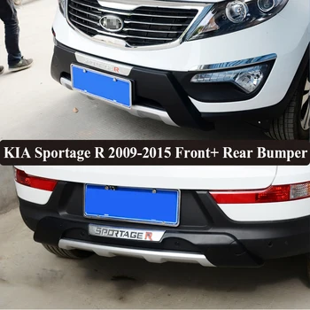 

JIOYNG Fit For KIA Sportage R 2009-2015 Front+ Rear Bumper Diffuser Bumpers Lip Protector Guard skid plate ABS Chrome finish