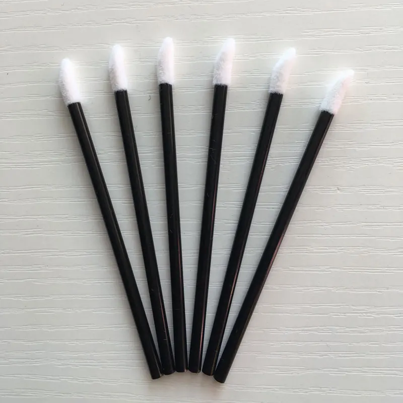 200pcs Flocked Sponge Disposable Lip Brushes Soft makeup Brush for