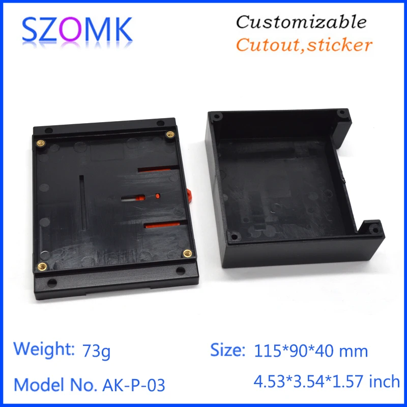 szomk plastic din rail enclosure electronics box PLC instruement plastic housing case plastic junction box (16)