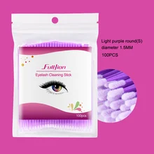 Горячая 100 шт одноразовые наращивания Ресниц Микро Кисти глаза макияж Чистящая палочка Мини щетки SJ66