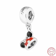 Minie mouse Красочные эмаль «Minie Ear Hat' кулон бусины для самостоятельного изготовления ювелирных изделий Fit PANDORA Подвески Серебро 925 FL542