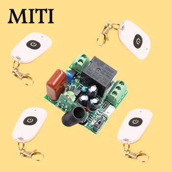 

AC220V 10A 1CH RF Wireless Remote Control Switch System New Style Remote Control 4 Transmitter &1 Receiver Mini