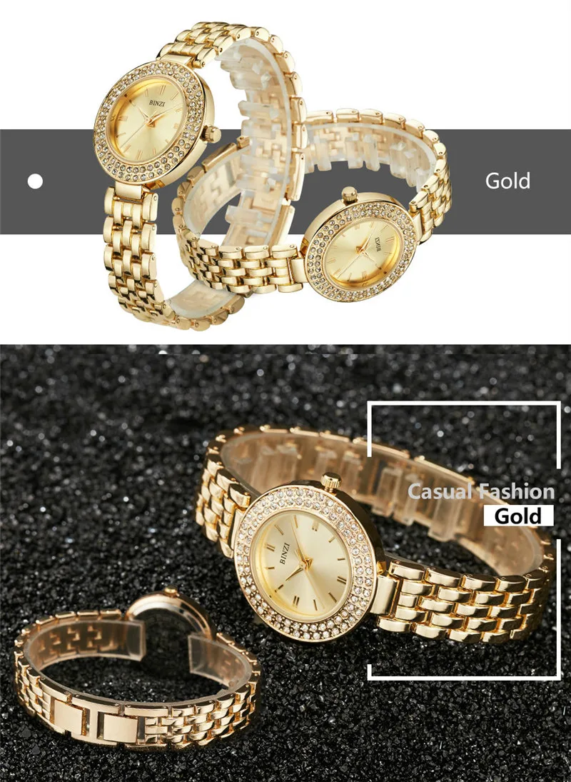 Relogio Feminino montre femme 2018 New Ladies Bracelet Watch For Women Rhinestone Gold Wrist Watch Top Brand Luxury Female Clock (12)
