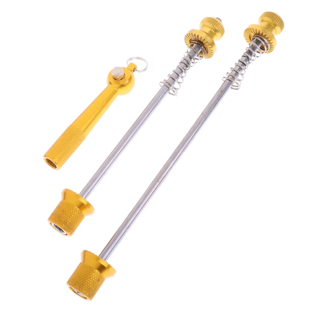 Mountain Road Bike Skewer Set Bike Quick Release QR Front and Rear Skewers Axle Bicycle Parts 145/183mm Black/Gold/Blue/Red
