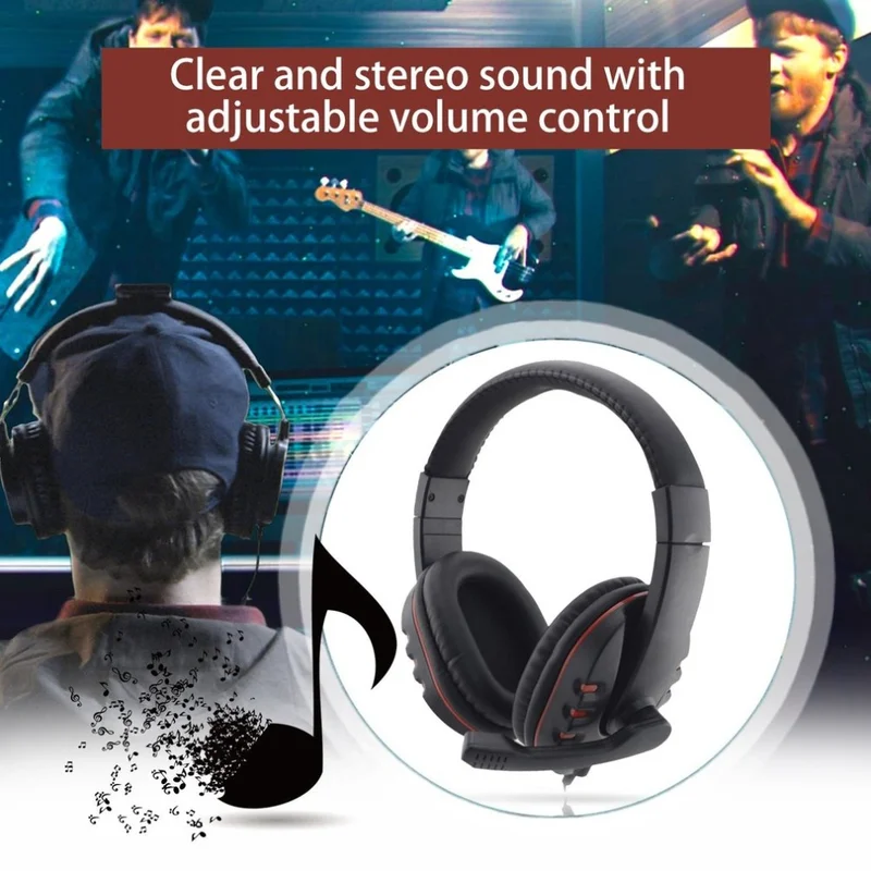 Gaming Headphone 3 5mm Gaming Headset Headphone Earphone Music Microphone for PS4 Play Station 4 Game PC Chat for Phone Headset