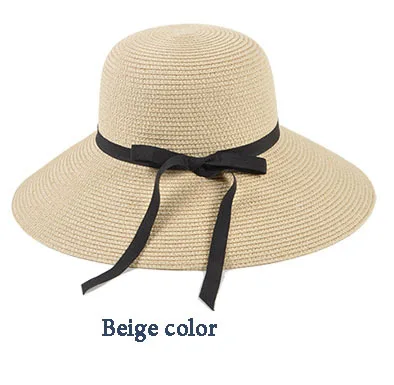 Шляпа женская Соломенная с лентами и бантом YY0097|sombrero de sol|girls summer hatsstraw hats women |