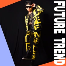 M-5XL! Ночной клуб певец DSDJ геометрический большими буквами бейсбол набор Основные костюмы аксессуары