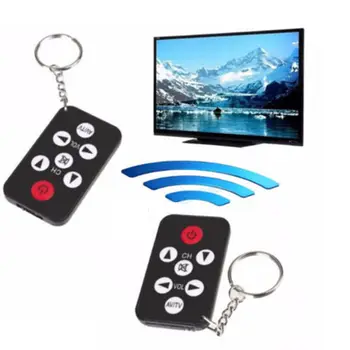 

SEKINEW Mini Universal Infrared IR TV Set 7 Keys Television Remote Control Controller Keychain Key Ring Car Ornament Accessories