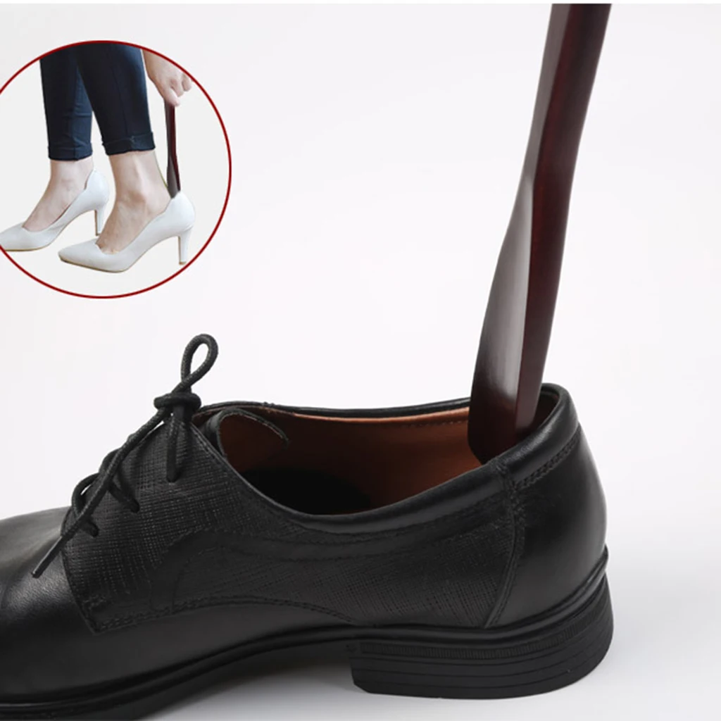 Wooden Shoehorn Long Shoe Horn with Loop Convenient for Hanging Spoon Shoe Horns 25 -54cm
