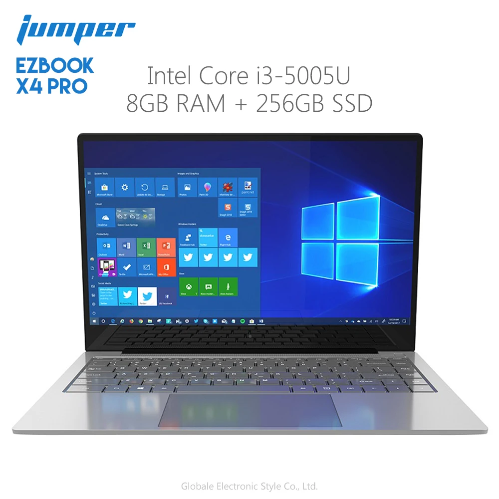 Оригинальный джемпер EZBook X4 Pro ноутбук 14,0 дюйма Windows 10 Домашняя версия Intel Core i3-5005U Dual Core 2,0 GHz 8 GB Оперативная память 256 GB SSD