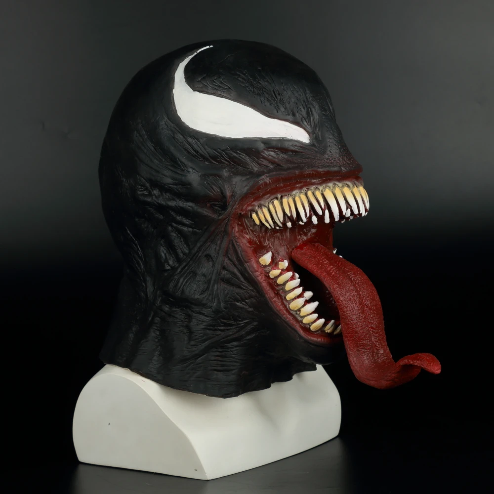 Spider-Man The Venom Mask Cosplay Spider Man Edward Brock Dark Superhero Venom Latex Masks Helmet Halloween Party Props (9)