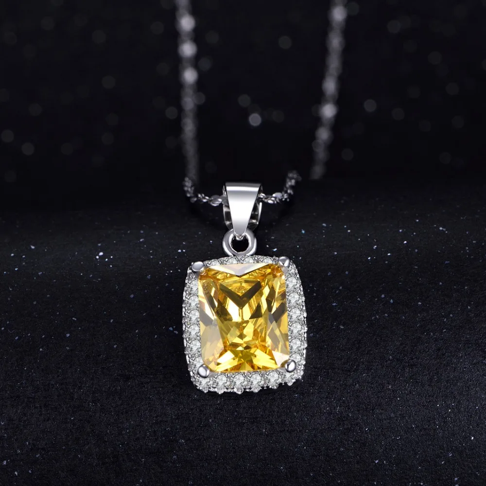 Большая Акция 2ct Реальный 925 Серебряный кулон элемент 5A циркон ожерелье для