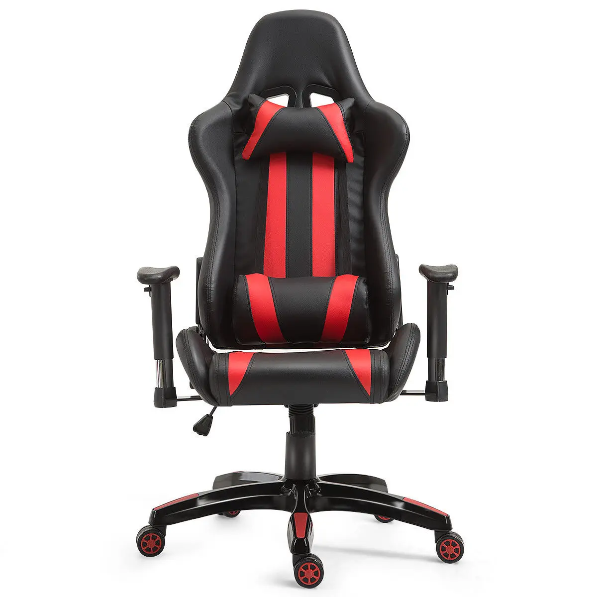 

Costway Executive Racing Style High Back Reclining Chair Gaming Chair Office Computer (Black+Red)