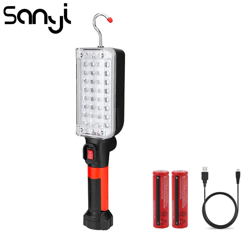 Портативный светильник SANYI с зарядкой по USB 2 аккумулятора 18650 3800 лм фонарик