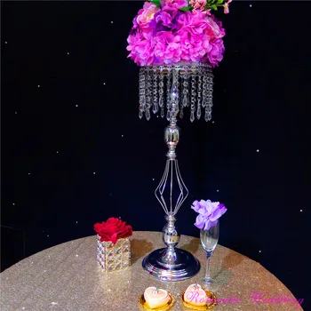

2PCS Lots 48inch Tall Acrylic Wedding Centerpiece Flower Stand For Wedding Decoration Event Party Decoration