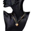 Heart allah pendant Jewelry For Women 24K Gold Color Muslim Heart Allah Open Heart Pendant Necklace With Chain 6