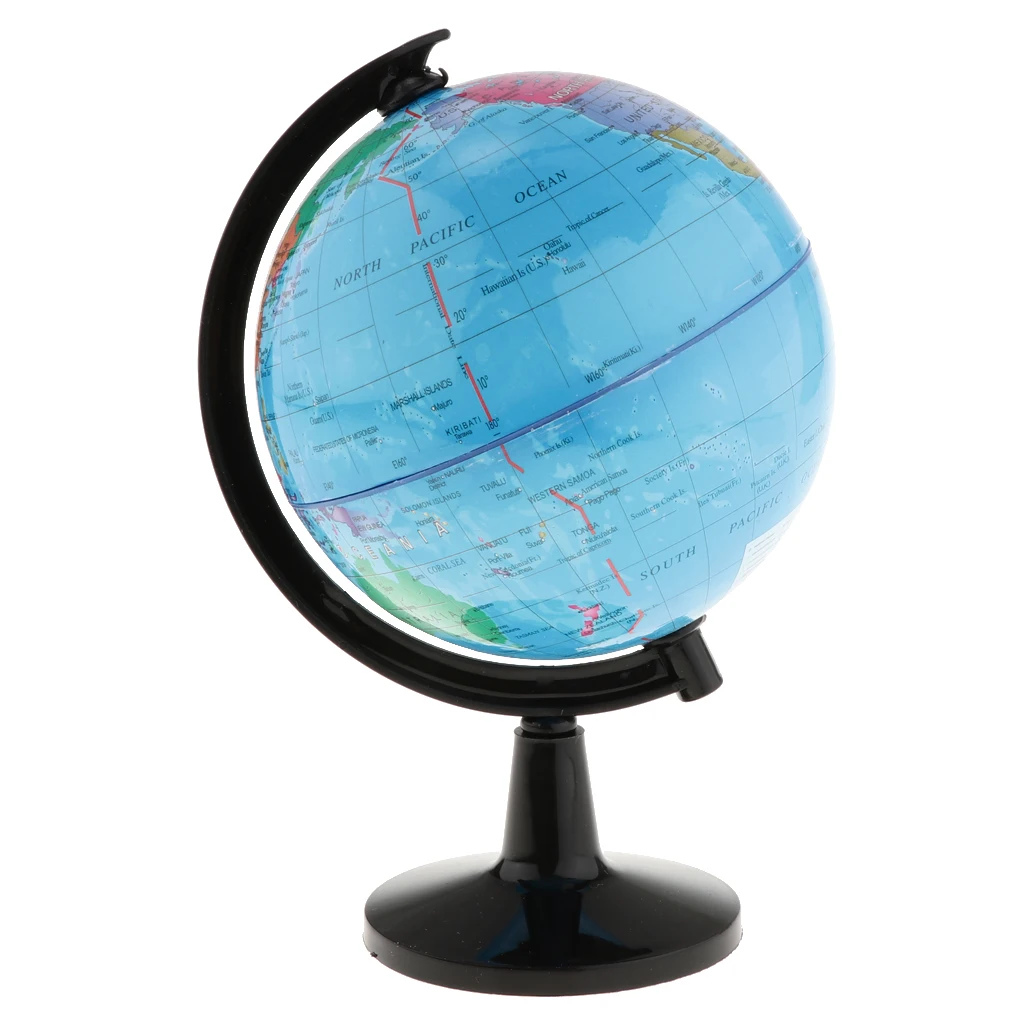 Мир глобус для дома украшение стола география развивающие игрушки 16 см высота - Цвет: Blue