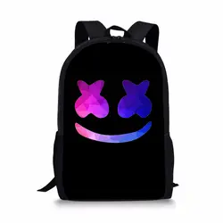 Маска DJ школьная сумка Marshmello рюкзак для детей мальчиков и девочек Женский рюкзак печати Повседневное шлем младший школьный ранец поставки