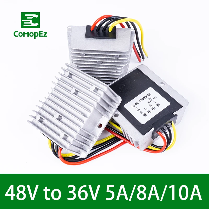 

48V to 36V 5A 8A 10A Step Down DC DC Converter Reducer Boost Regulator Waterproof Voltage for Car Led Light