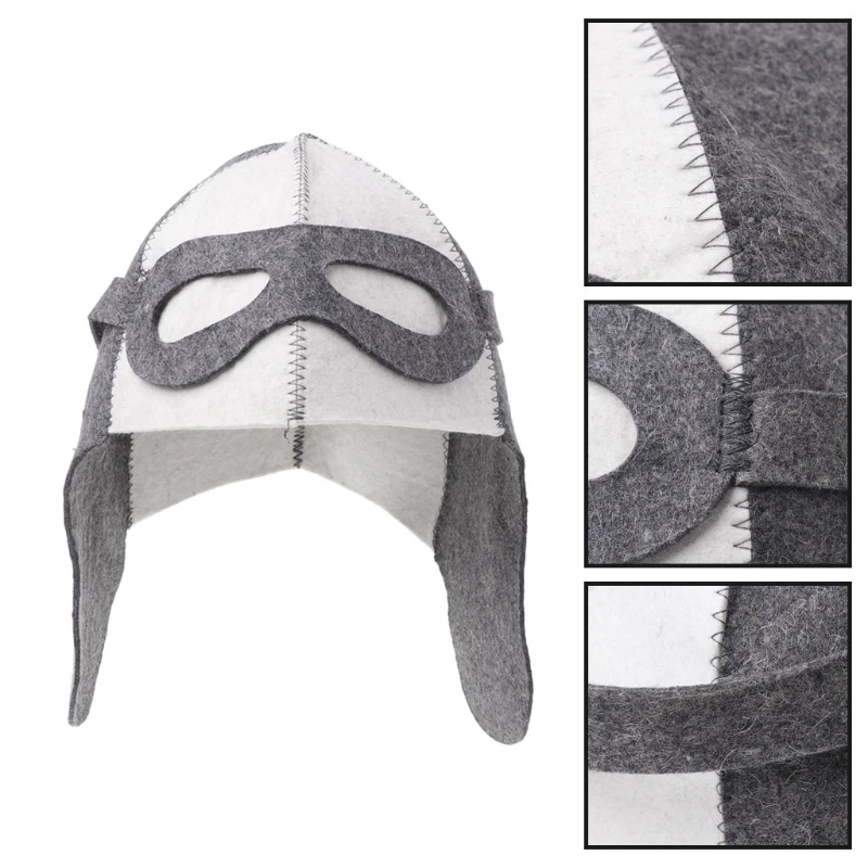 Wool Felt Sauna Hat Cap Gray Russian Bath House Head Protection Tool Accessories Wool Felt Sauna Hat Cap Gray Russian Bath House Head Protection Tool Accessories