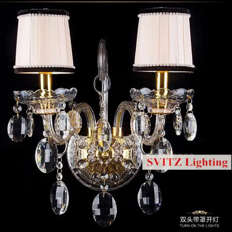

modern clear K9 crystal wall lights for bedroom bedside light gold crystal wall lamp luminaria led wall sconce aisle hotel room