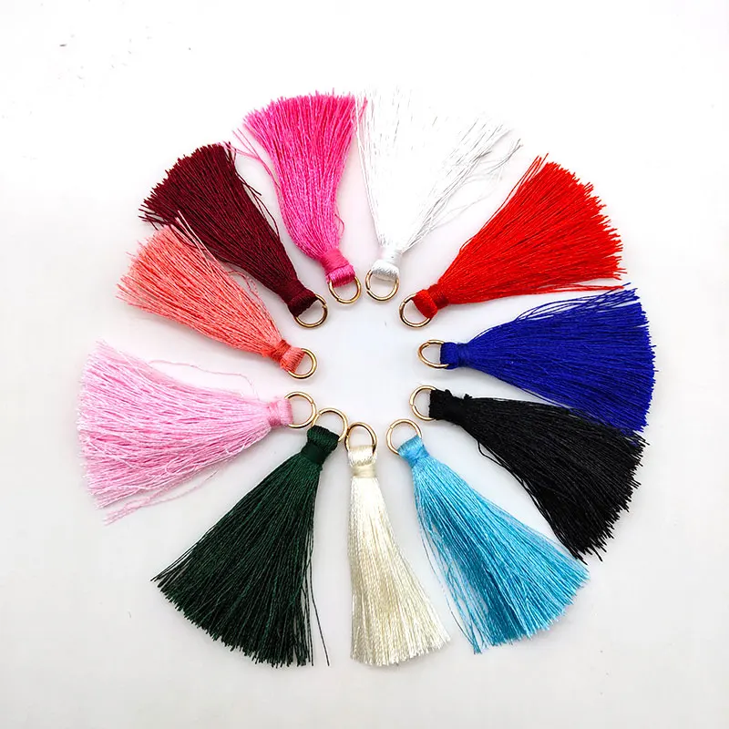 

Wholesale 10 Pcs Silky Handmade Soft Craft Mini Tassels with Loops for Jewelry Making, DIY Projects, Bookmarks Accessories