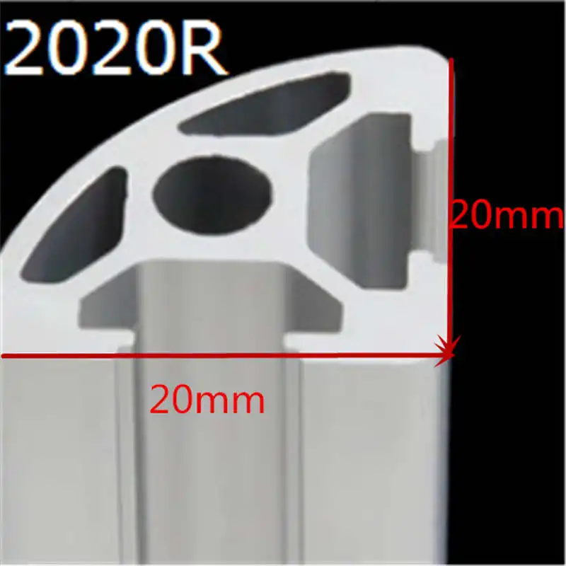 

1pc 500mm Length 2020R Aluminum Alloy Profiles Extrusion Frame for CNC Furniture Stands Durable High Quality