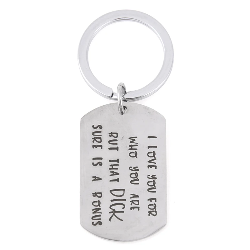 Couples Keyring Creative Engraved I Love You Keychain For Husband Wife Boyfriend Valentine Day Jewelry Gift